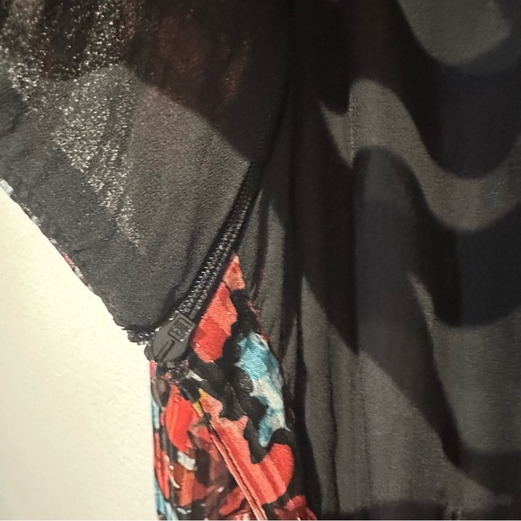 Skies Are Blue Long‎ Sleeve Floral Cut Out Maxi Dress Size Large - Picture 4 of 4